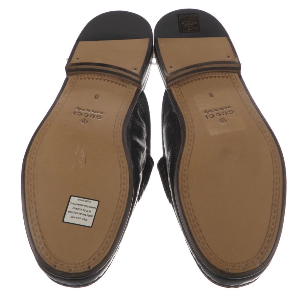 Gucci Horsebit Black Leather Slippers - Picture 5 of 5